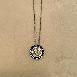 Stunning 14K white gold real Diamond necklace